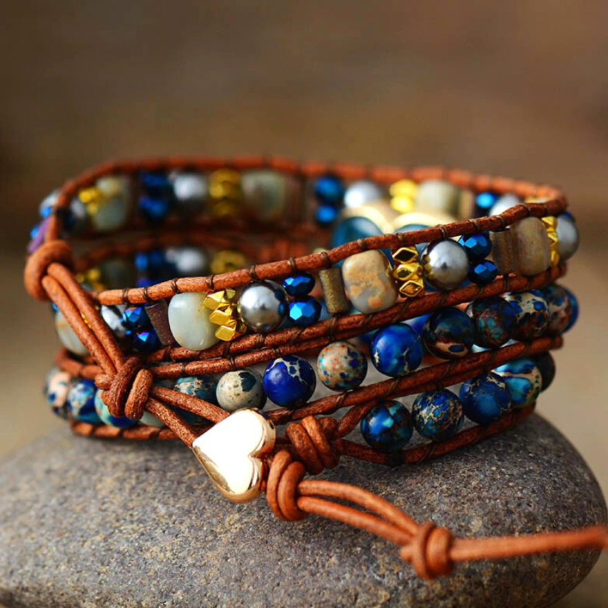 Pulsera de Protección de Apatito Azul