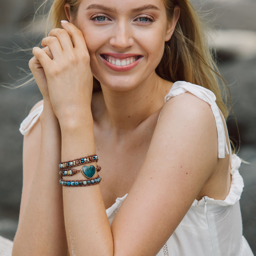 Pulsera de Protección de Apatito Azul