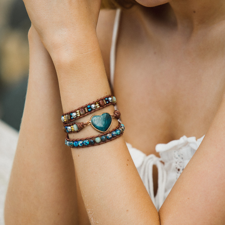 Pulsera de Protección de Apatito Azul