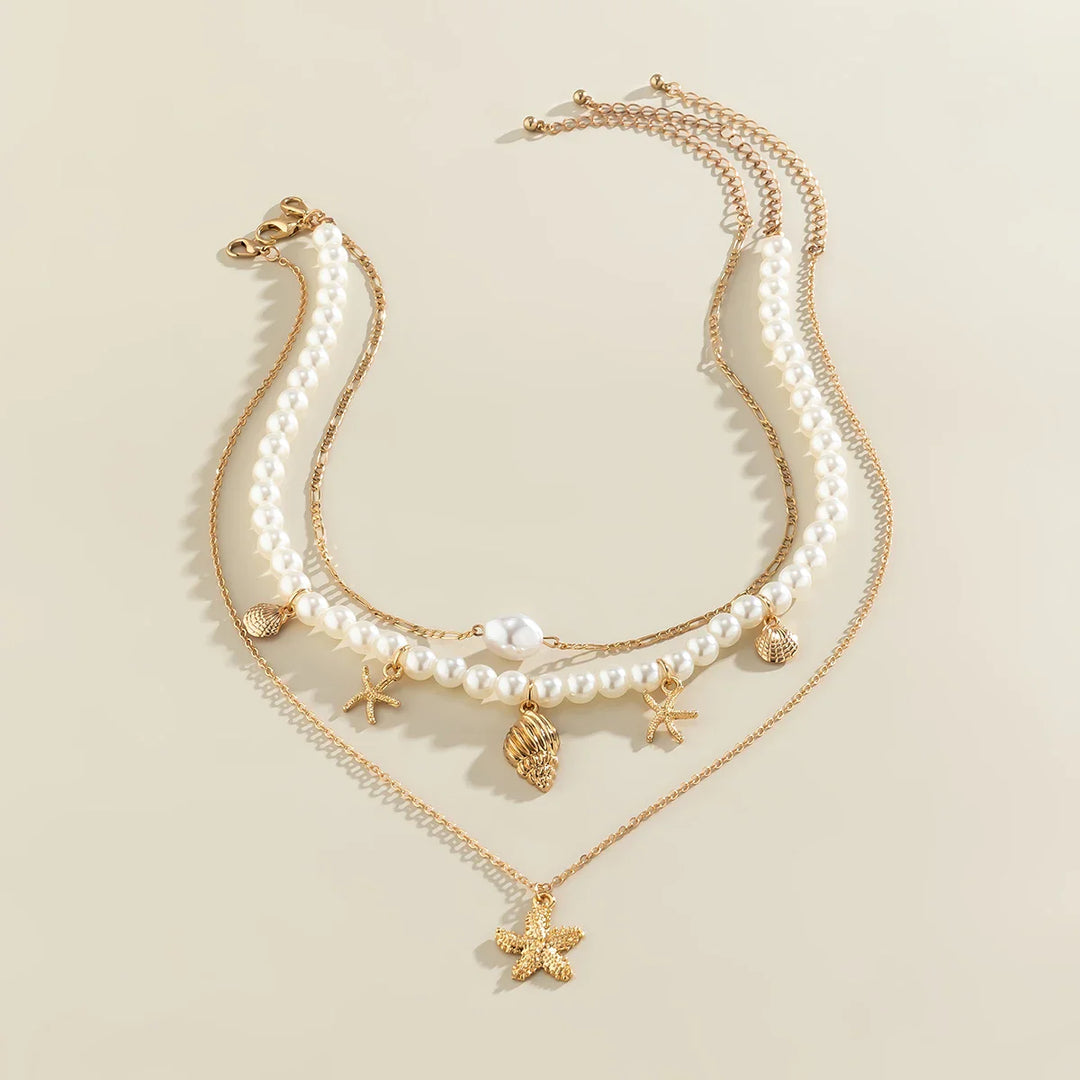 Collar Choker de Perlas Sueños de Estrella de Mar