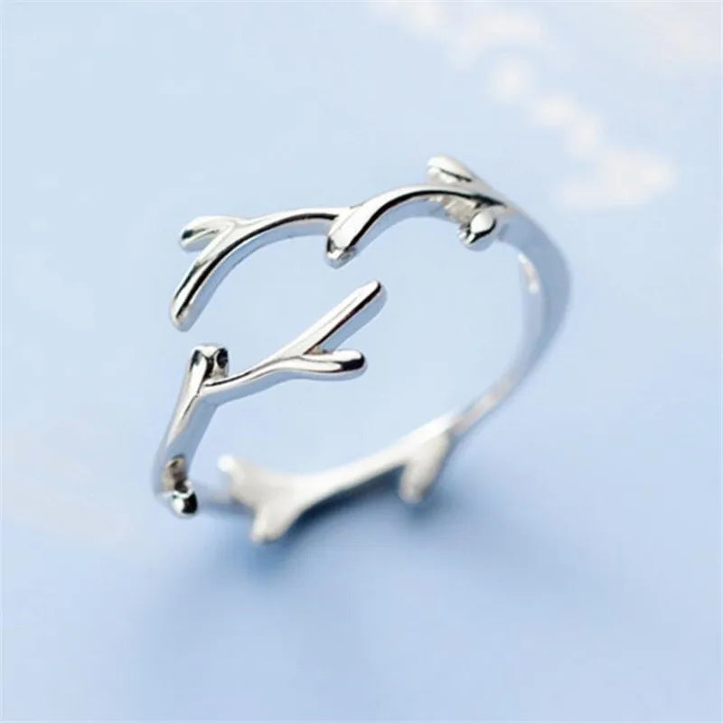 Anillo de Rama de Plata Esterlina