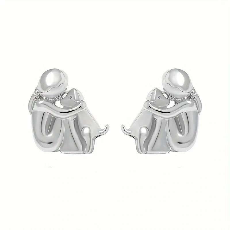 Pendientes de Aro en Plata y Oro Bicolor