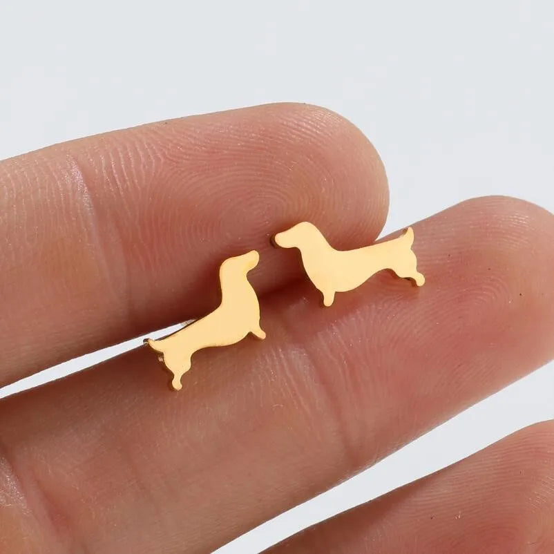 Pendientes de Stud de Dachshund