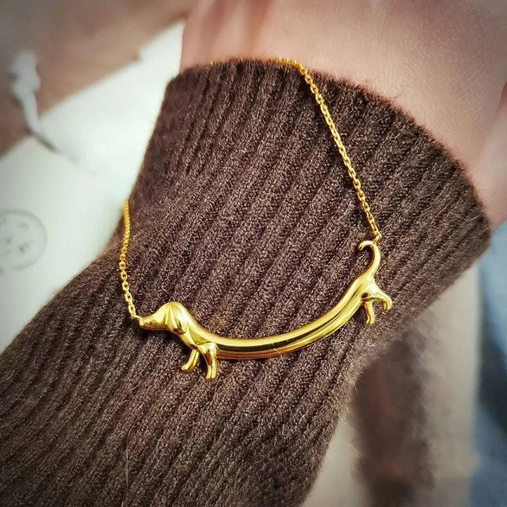 Collar de Salchicha en Tono Dorado