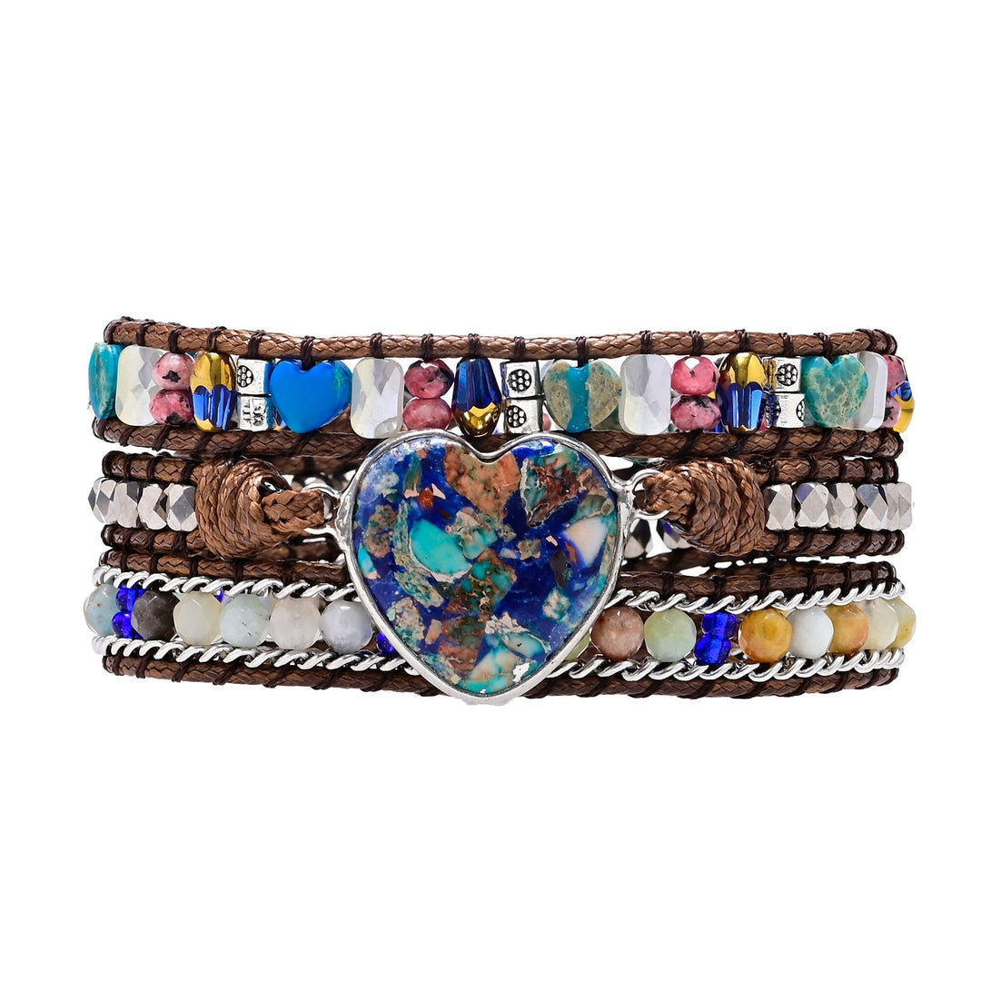 Pulsera de Calcita Azul y Amazonita