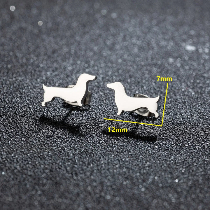 Pendientes de Stud de Dachshund