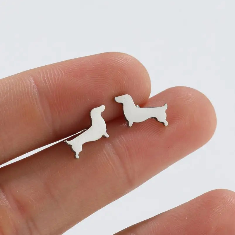 Pendientes de Stud de Dachshund