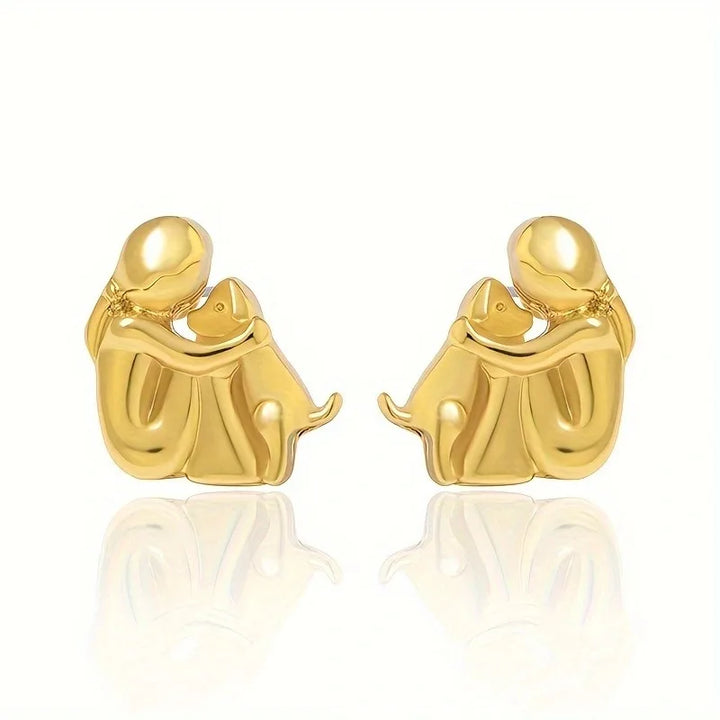 Pendientes de Aro en Plata y Oro Bicolor