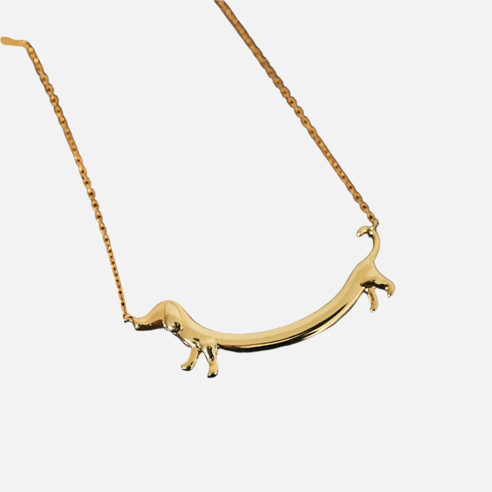 Collar de Salchicha en Tono Dorado