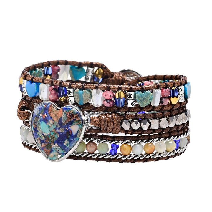 Pulsera de Calcita Azul y Amazonita