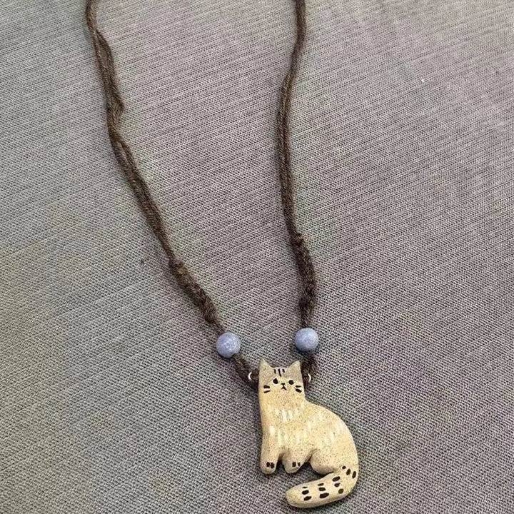 Collar con Colgante de Estrella de Gato Vintage