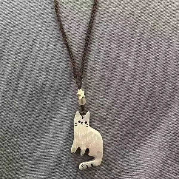 Collar con Colgante de Estrella de Gato Vintage