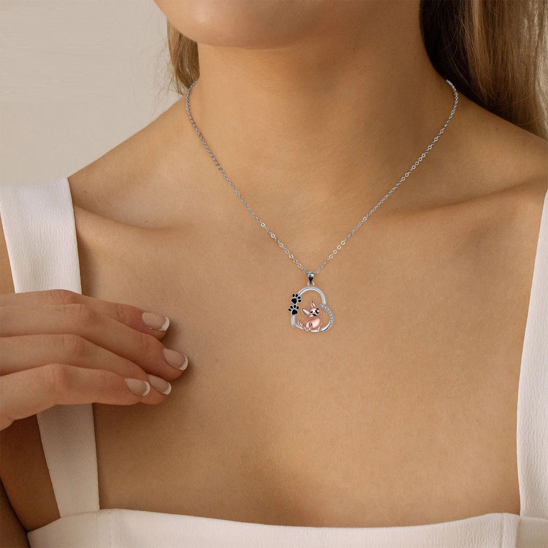 Collar con Colgante en Forma de Corazón para Perros